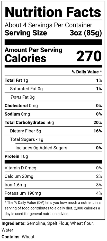 Nutritional Facts - Coastal collection recipe
