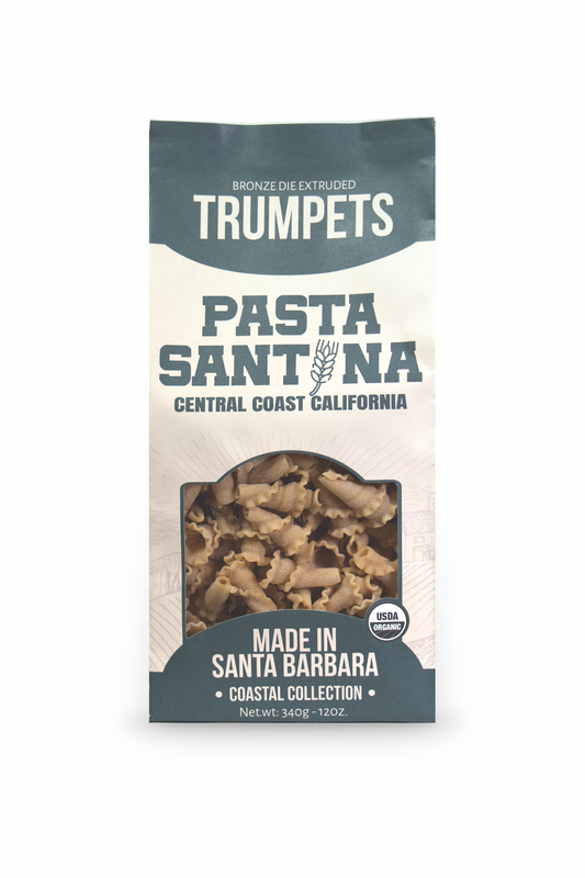 Pasta Santina Trumpets packaging on a white background